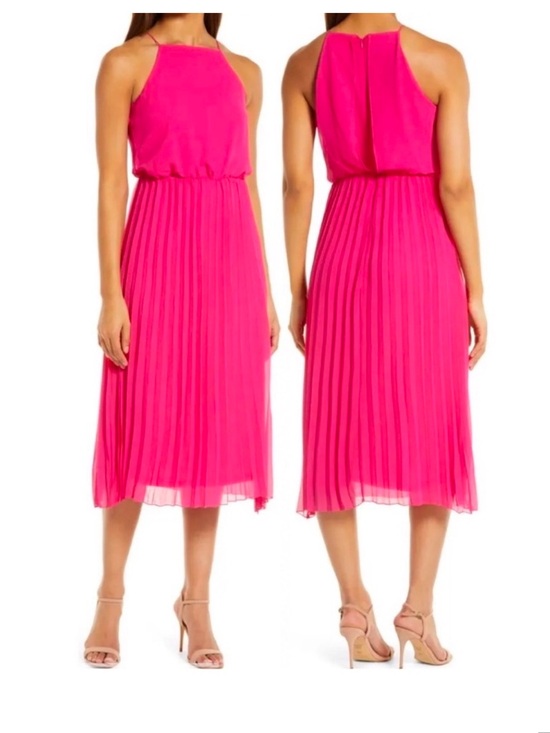 Sam Edelman Dresses & Skirts - Sam Edelman Sleeveless Pleated Pink Midi Dress Size S